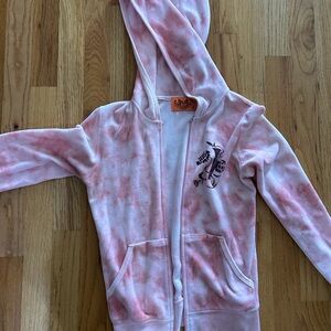 Juicy Couture Pink Tie-Dye Zip-Up Hoodie